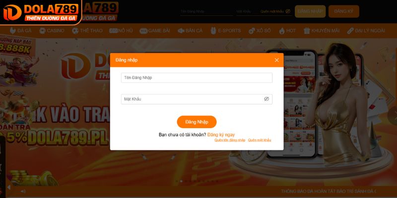 3 bước đơn giản và nhanh chóng để đăng nhập DOLA789 